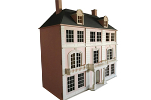 Set di 4pcs casa delle bambole DIY Accessori Miniatura forma legno Trim Top Line log 